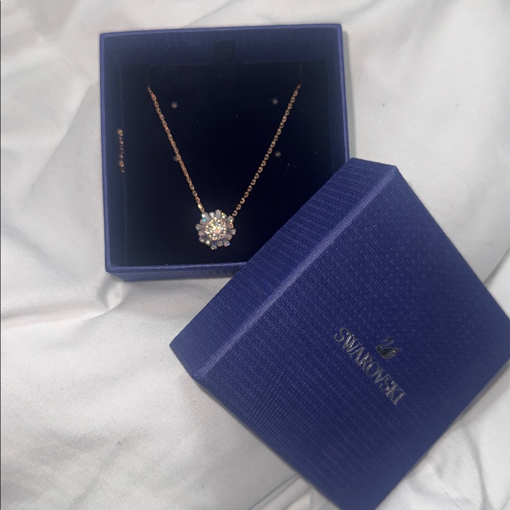 Swarovski Rose Gold Idyllia Sunshine Necklace with Box